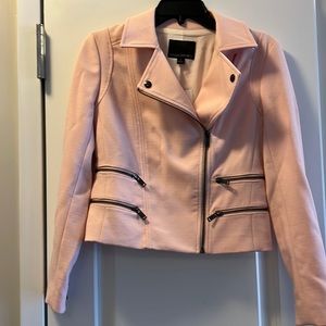 Banana Republic-Pastel Baby Pink Moto Biker Jacket